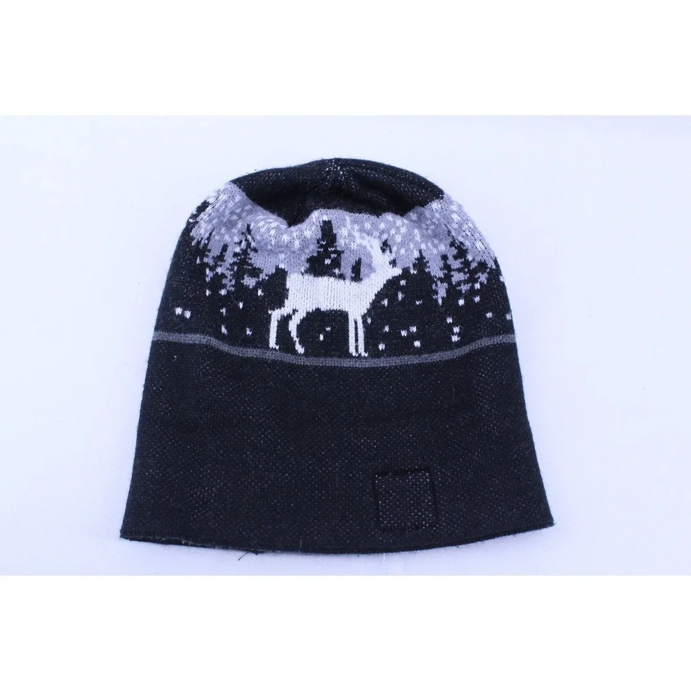 Bula Knit‎ Winter Hat Ski Snowboard Deer Scene with Snow